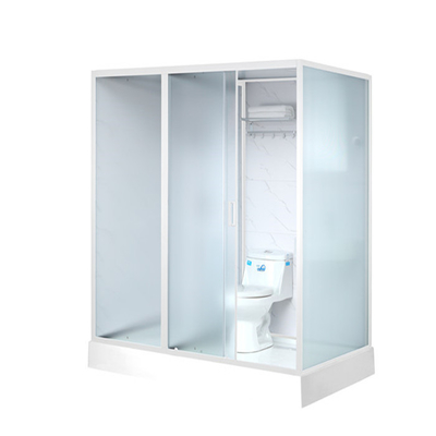 ห้องอาบน้ำฝักบัวอะคริลิกสีขาวถาด ABS 2000 * 1160 * 2150 มม. อลูมิเนียมสีขาวด้านหน้าเปิด